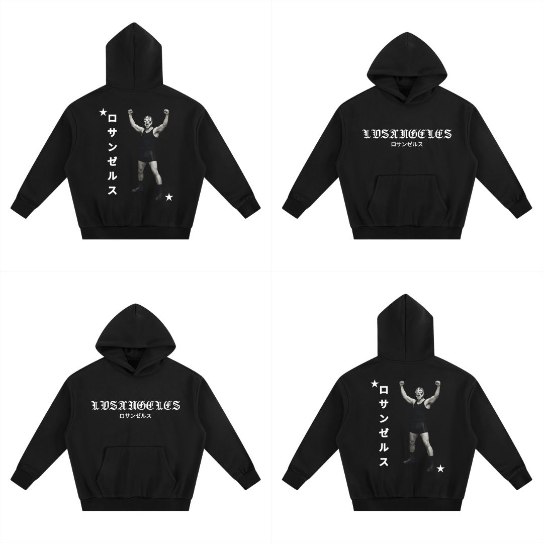 ロサンゼルス HOODIE 01 BLACK