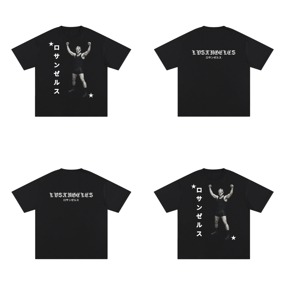 ロサンゼルス TEE 01 BLACK