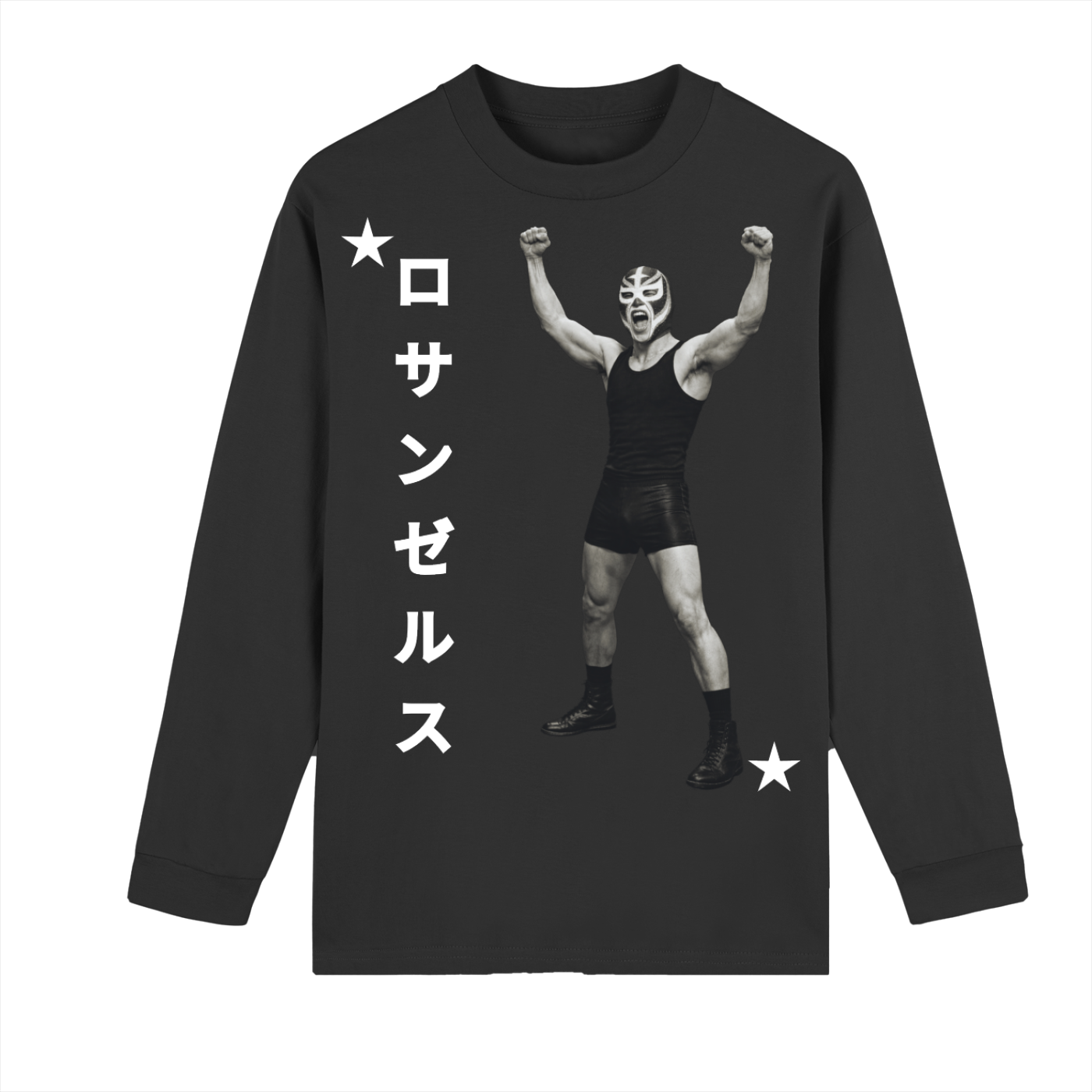 ロサンゼルス LONGSLEEVE 01 BLACK